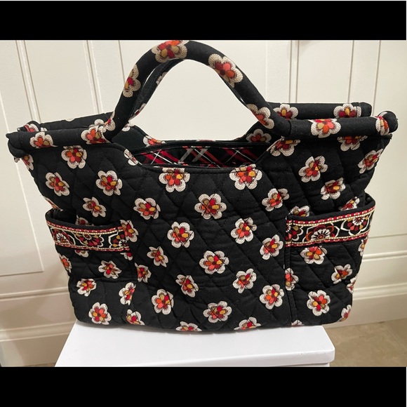 ⭐️Vera Bradley Gabby Satchel Handbag Zipper Pirouette Black - Picture 6 of 13